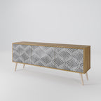 CONCRETE MOVEMENT Mueble de TV de 3 Puertas