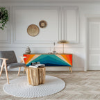 PRISM CONCUSSION Mueble de TV de 3 Puertas en Efecto Roble