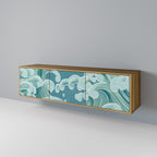 ASIAN SWAY Mueble de TV de 3 Puertas en Efecto Roble