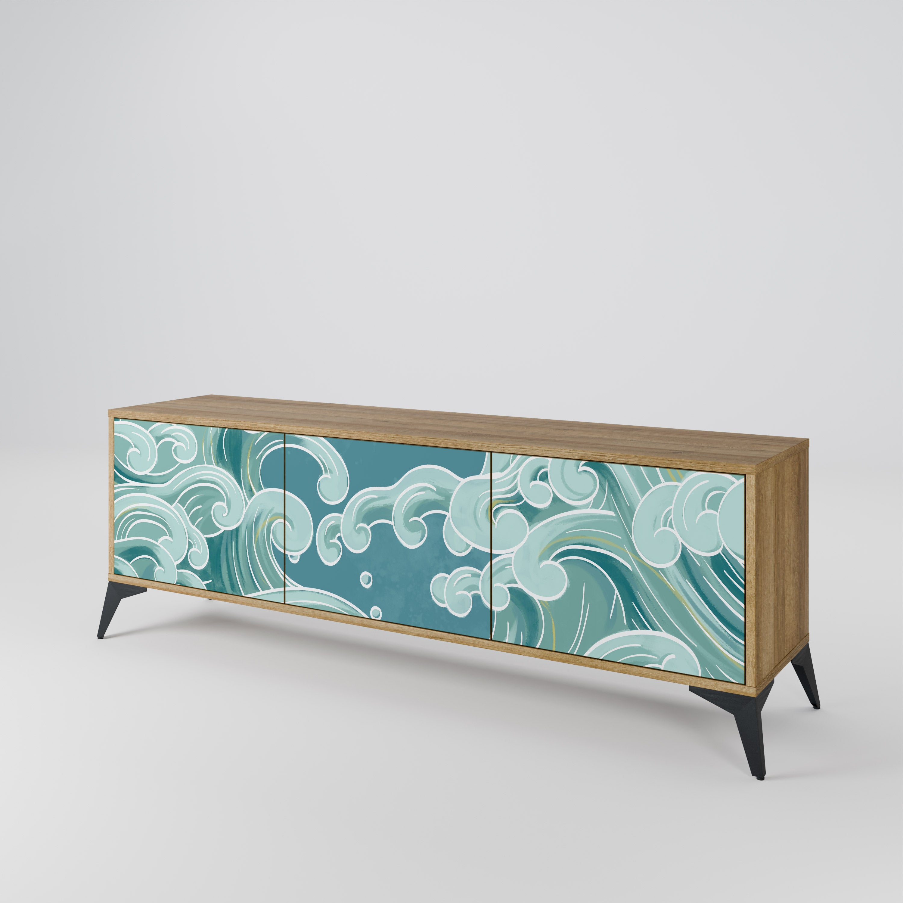 ASIAN SWAY Mueble de TV de 3 Puertas