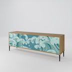 ASIAN SWAY Mueble de TV de 3 Puertas en Efecto Roble