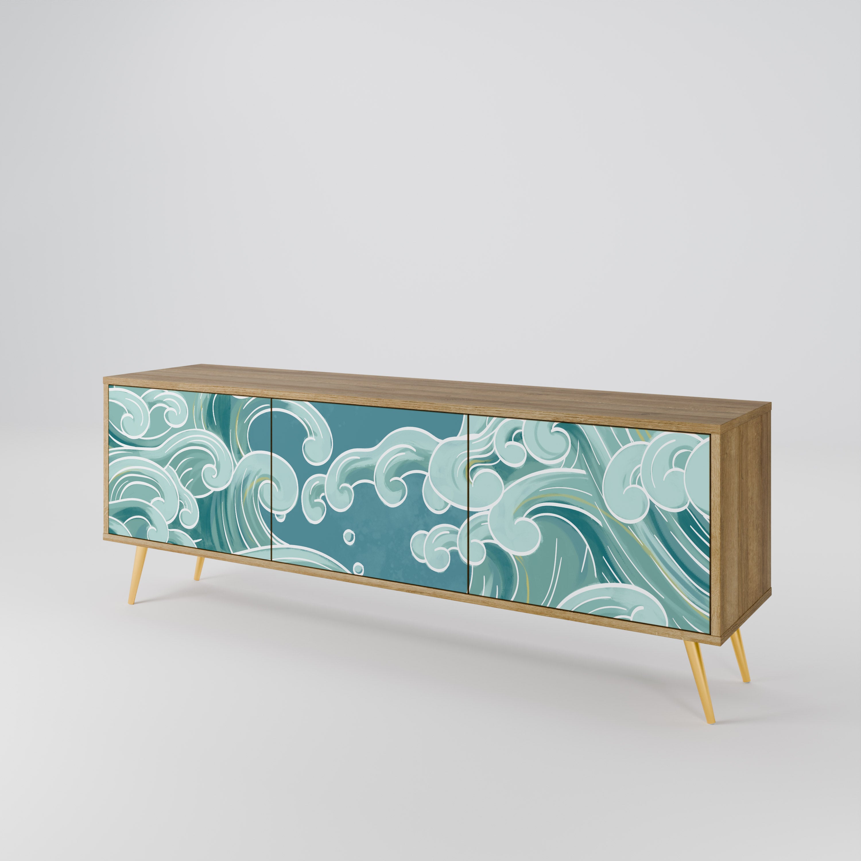 ASIAN SWAY Mueble de TV de 3 Puertas