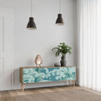 ASIAN SWAY Mueble de TV de 3 Puertas en Efecto Roble