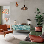 ASIAN SWAY Mueble de TV de 3 Puertas en Efecto Roble