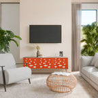 COURAGE MOLD Mueble de TV de 3 Puertas en Efecto Roble