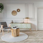 HELIX DANCE Mueble de TV de 3 Puertas en Efecto Roble