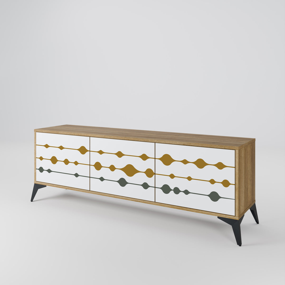 VIVID TONE Mueble de TV de 3 Puertas