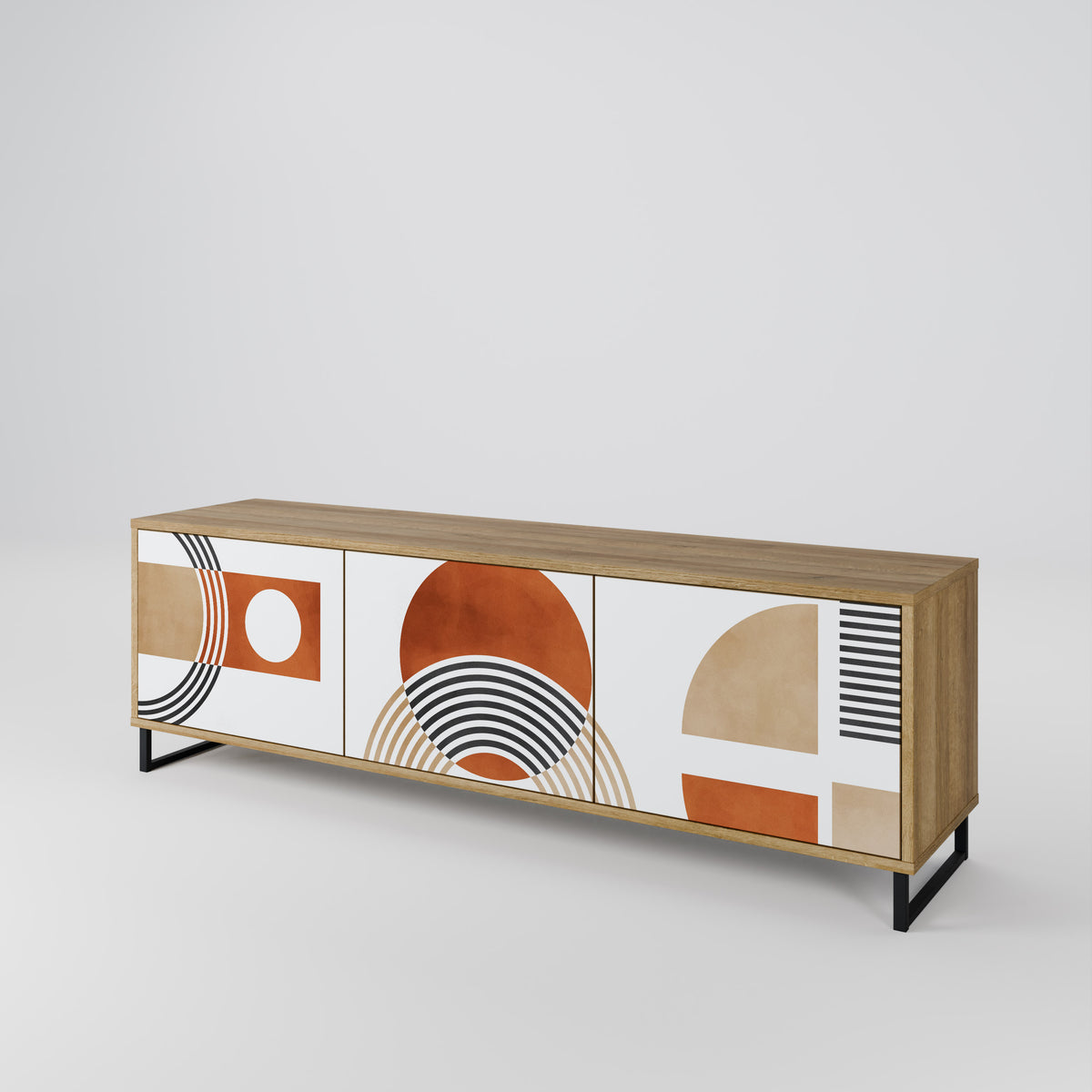 CIRCLE RHYTM Mueble de TV de 3 Puertas