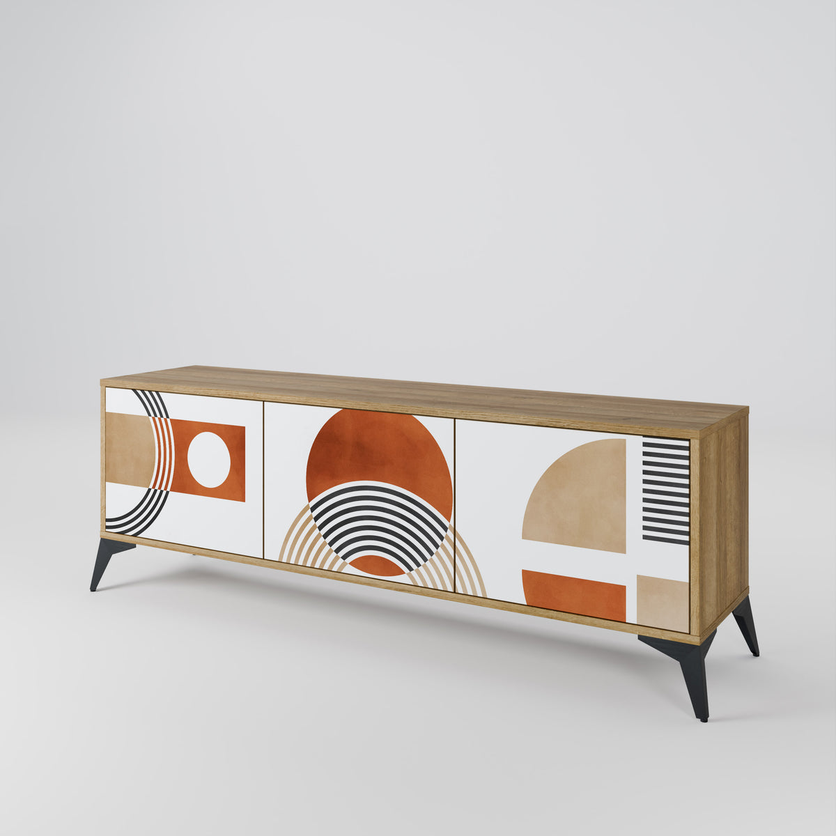 CIRCLE RHYTM Mueble de TV de 3 Puertas