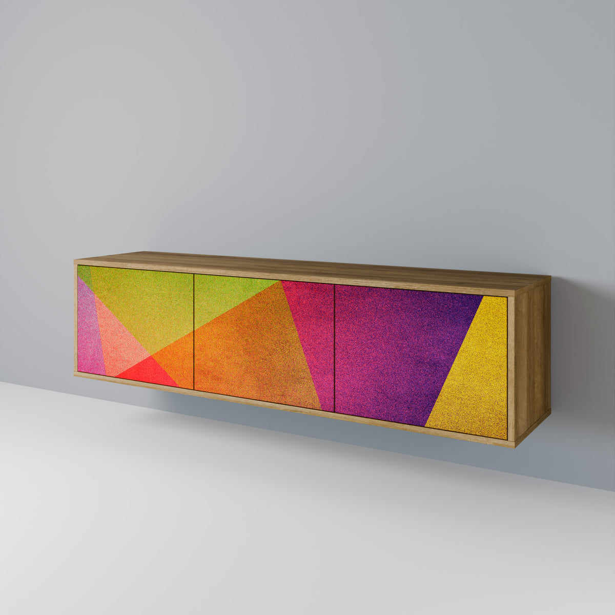 VIVID GEOMETRY Mueble de TV de 3 Puertas