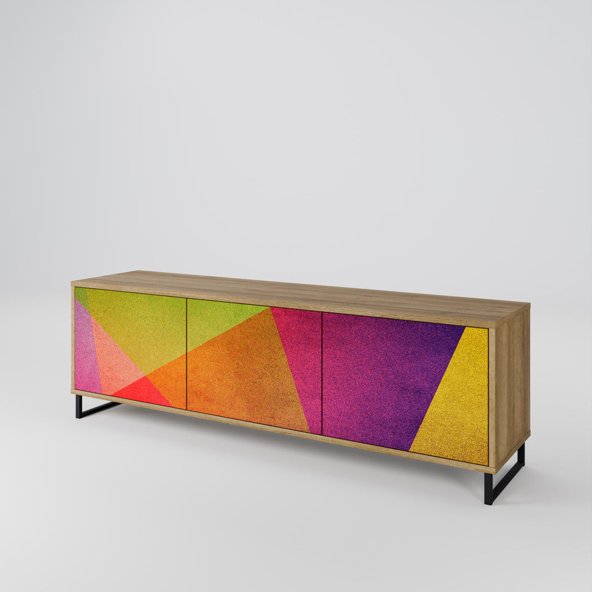 VIVID GEOMETRY Mueble de TV de 3 Puertas