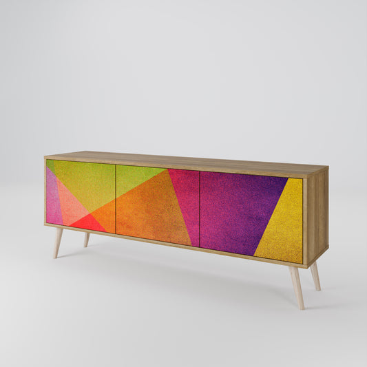 VIVID GEOMETRY Mueble de TV de 3 Puertas