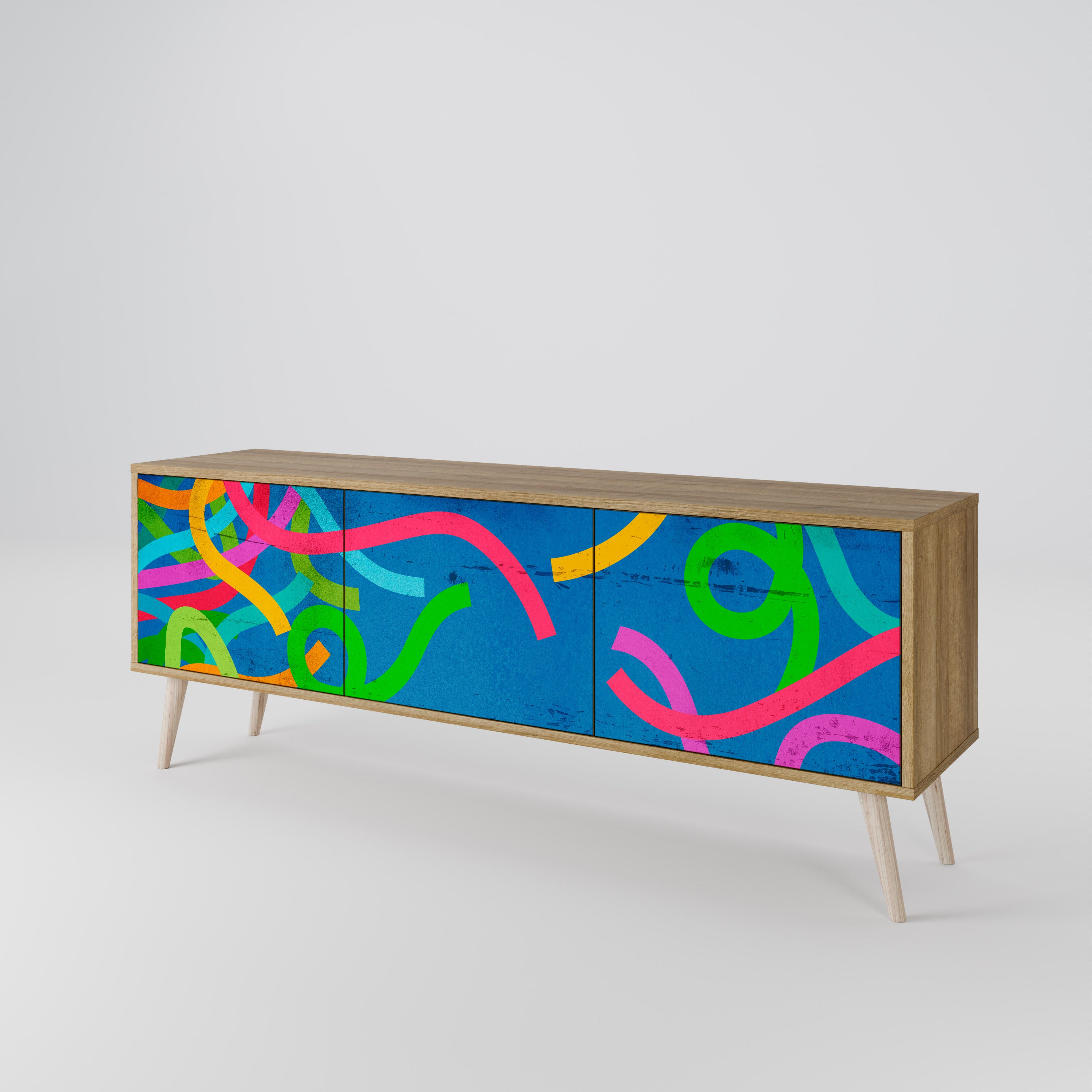 STREAMER TANGLE 3-Door TV Cabinet