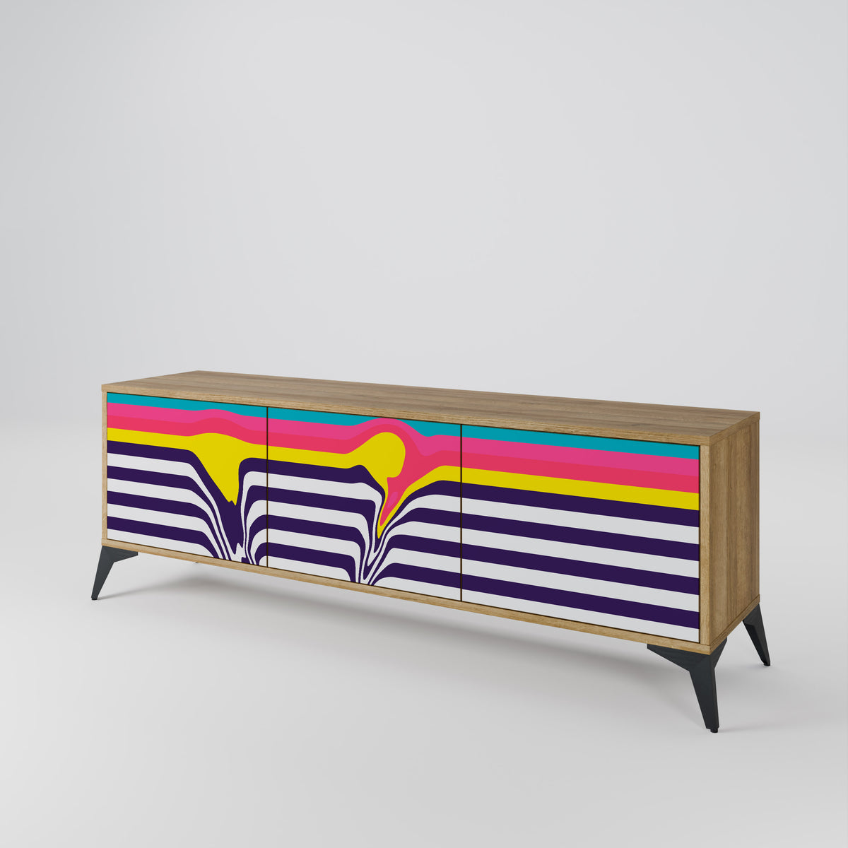 TONE COLLAPSE Mueble de TV de 3 Puertas
