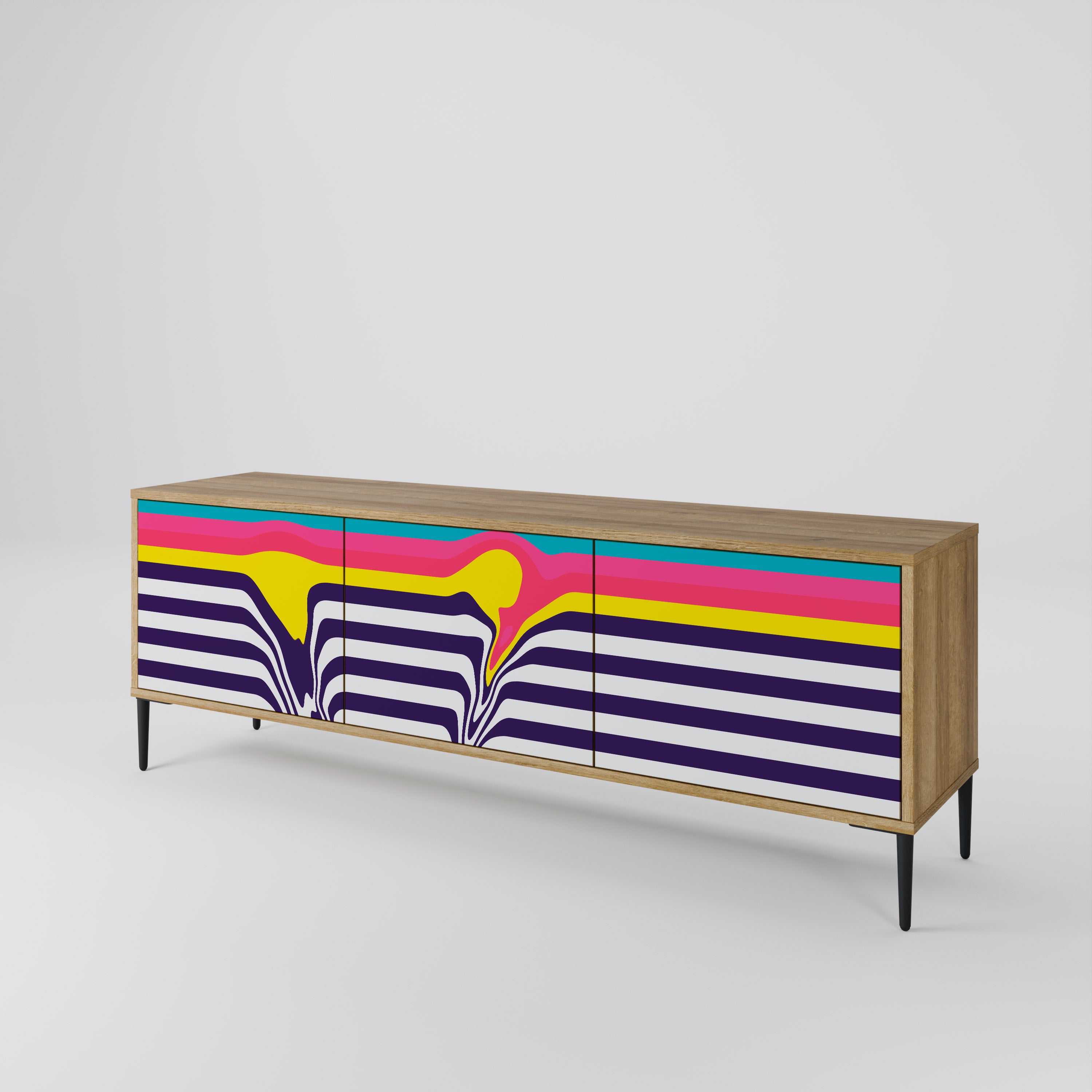 TONE COLLAPSE 3-Door TV Cabinet