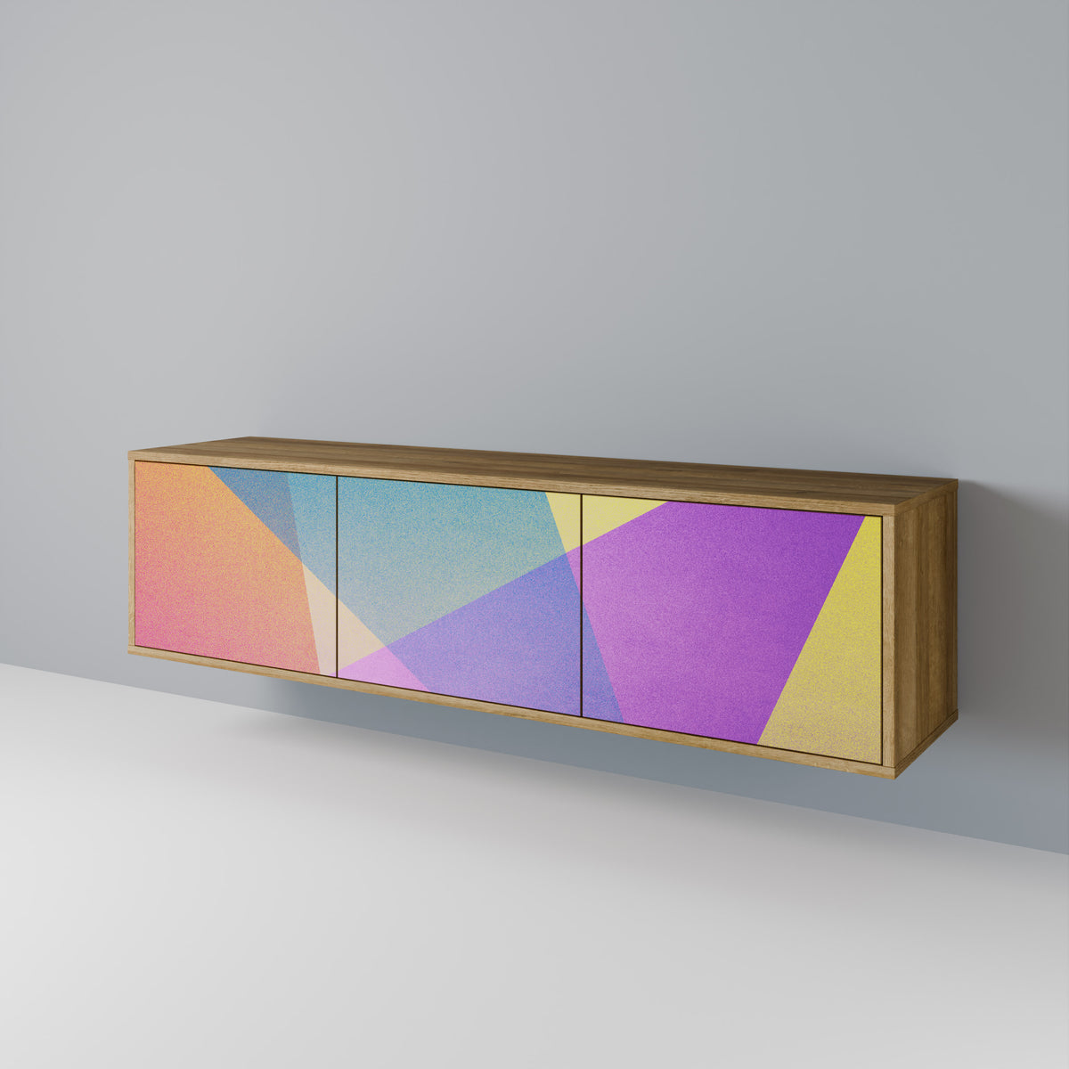BRIGHT GEOMETRY Mueble de TV de 3 Puertas