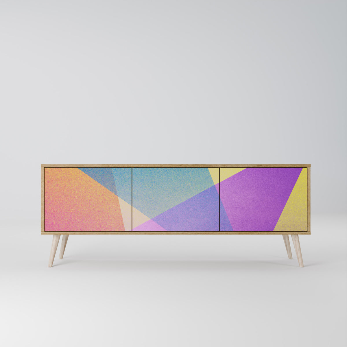 BRIGHT GEOMETRY Mueble de TV de 3 Puertas