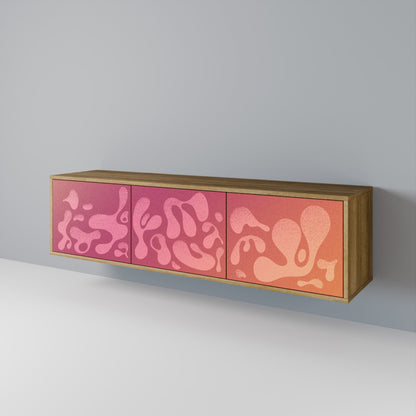 IRREGULAR PINK Mueble de TV de 3 Puertas