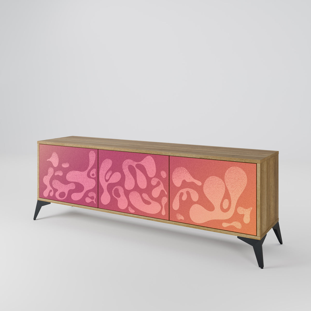 IRREGULAR PINK Mueble de TV de 3 Puertas