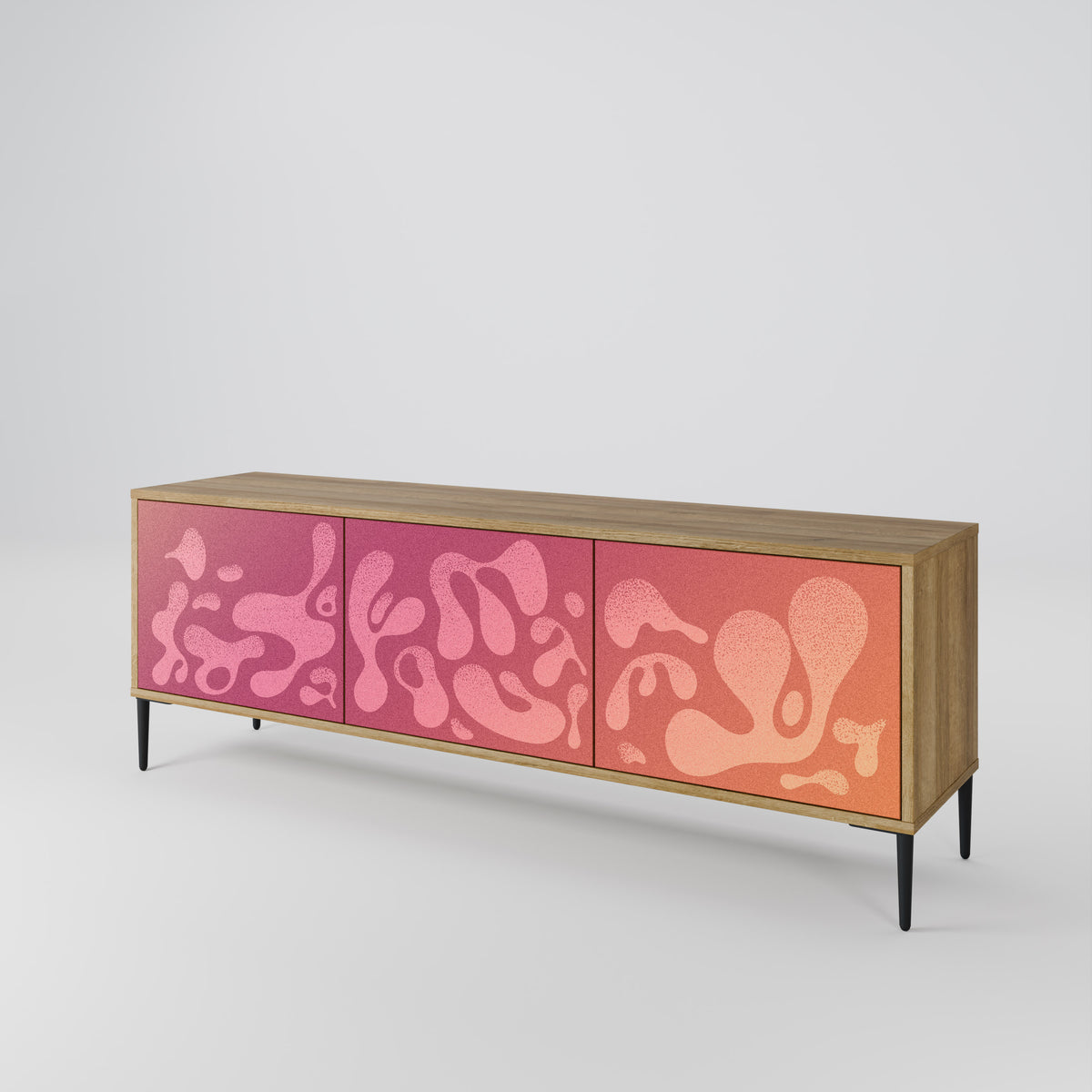 IRREGULAR PINK Mueble de TV de 3 Puertas