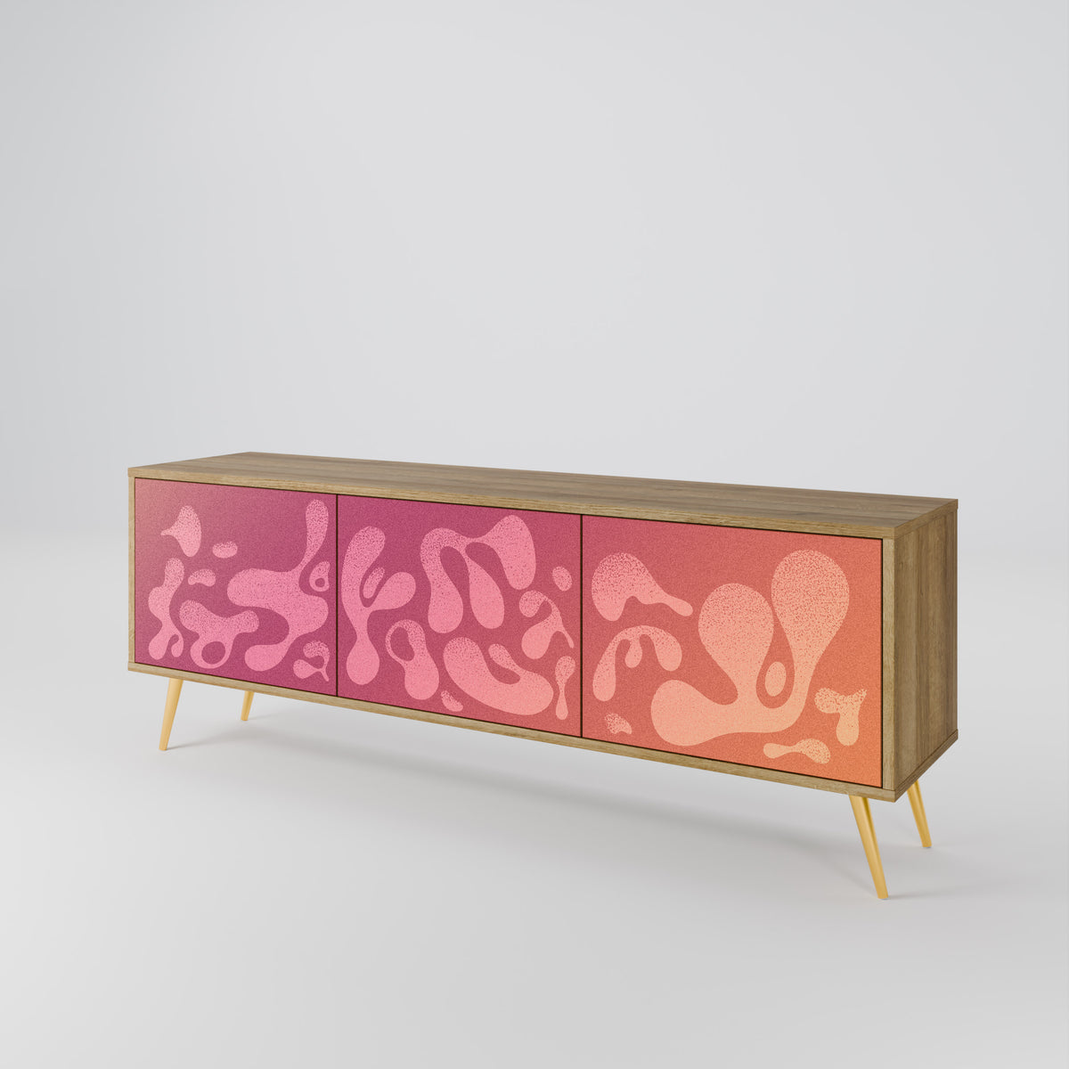 IRREGULAR PINK Mueble de TV de 3 Puertas