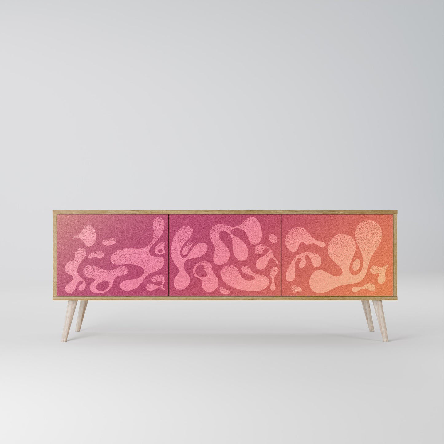 IRREGULAR PINK Mueble de TV de 3 Puertas