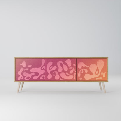 IRREGULAR PINK Mueble de TV de 3 Puertas