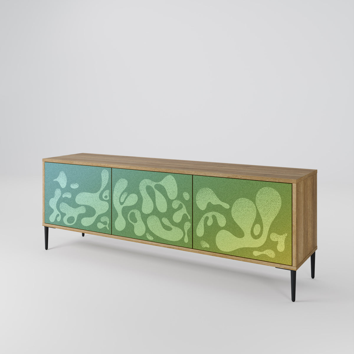 IRREGULAR BLUE Mueble de TV de 3 Puertas