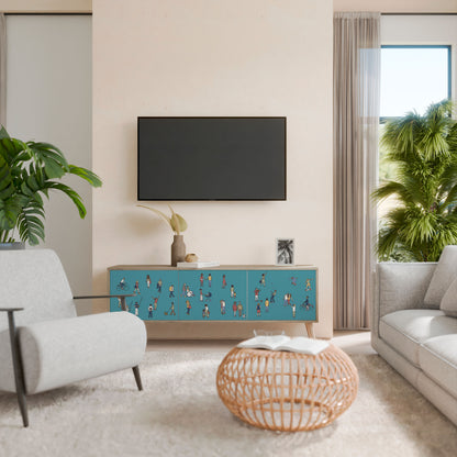 COLLECTIVE STREAM Mueble de TV de 3 Puertas