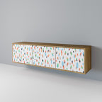 ENERGETIC SPOTS 3-Door TV Stand in Oak Effect