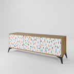 ENERGETIC SPOTS 3-Door TV Stand in Oak Effect