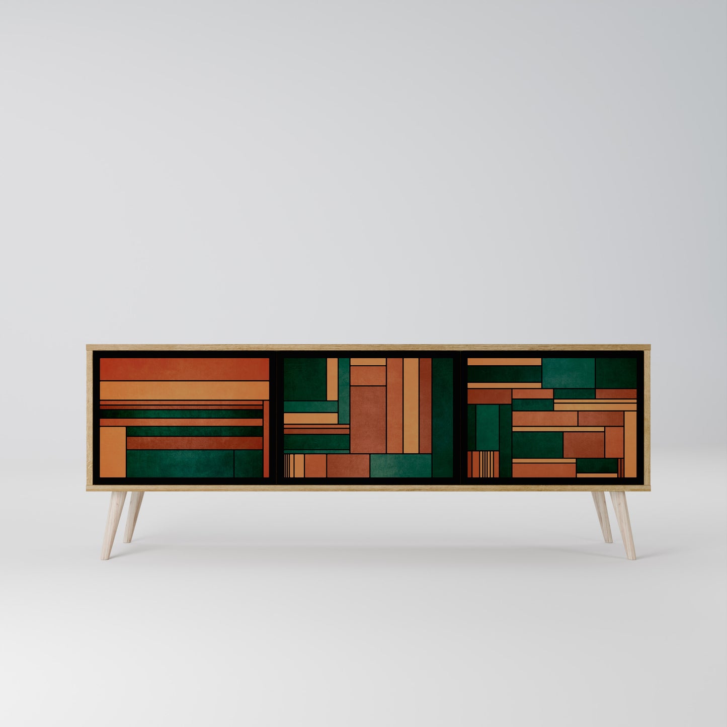 EARTHY FIGURES Mueble de TV de 3 Puertas