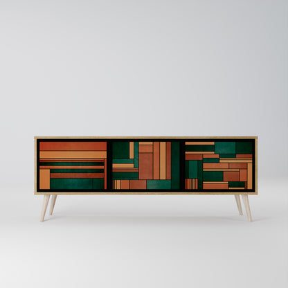 EARTHY FIGURES Mueble de TV de 3 Puertas