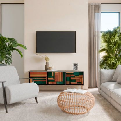 EARTHY FIGURES Mueble de TV de 3 Puertas