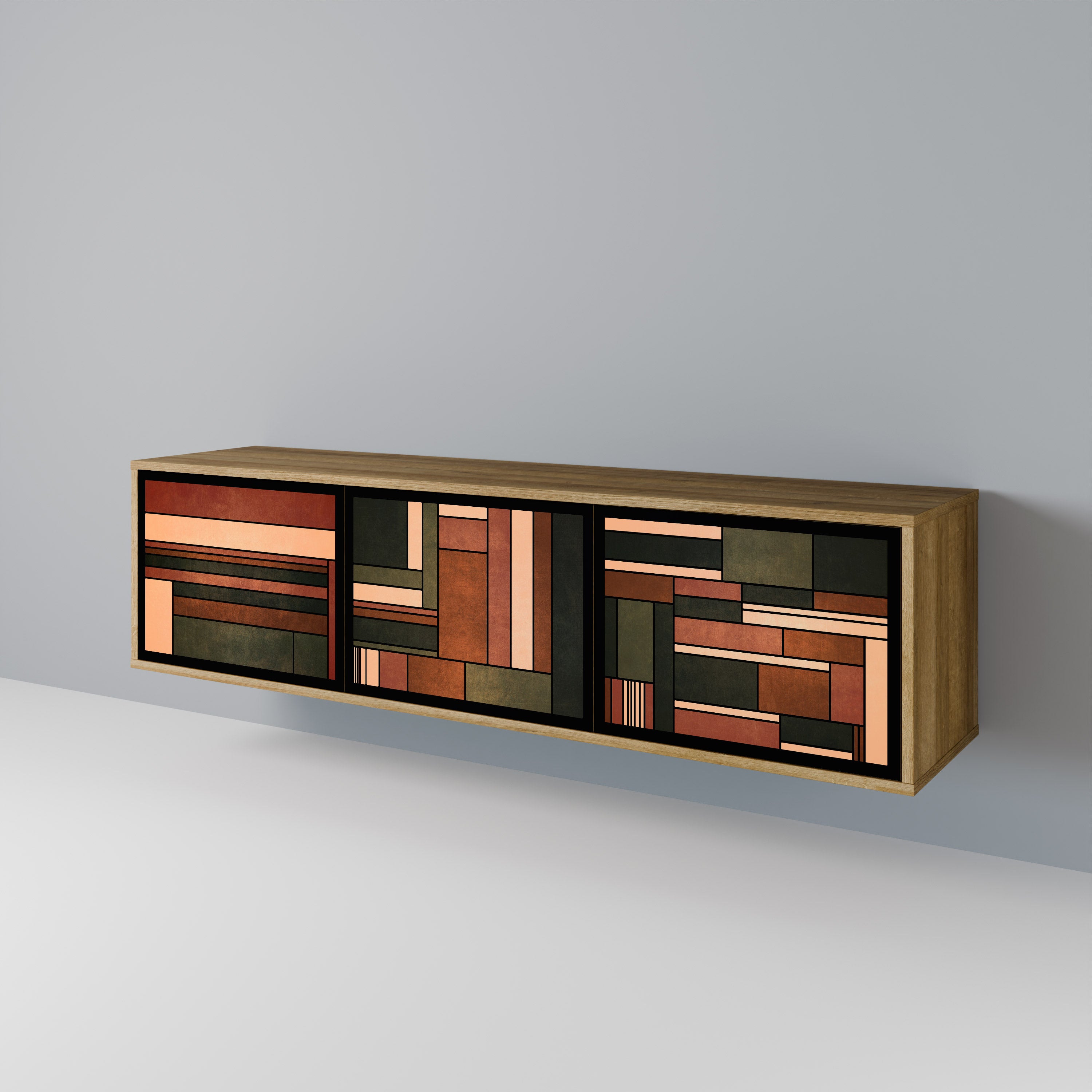 FIGURES OF NATURE 3-Door TV Cabinet