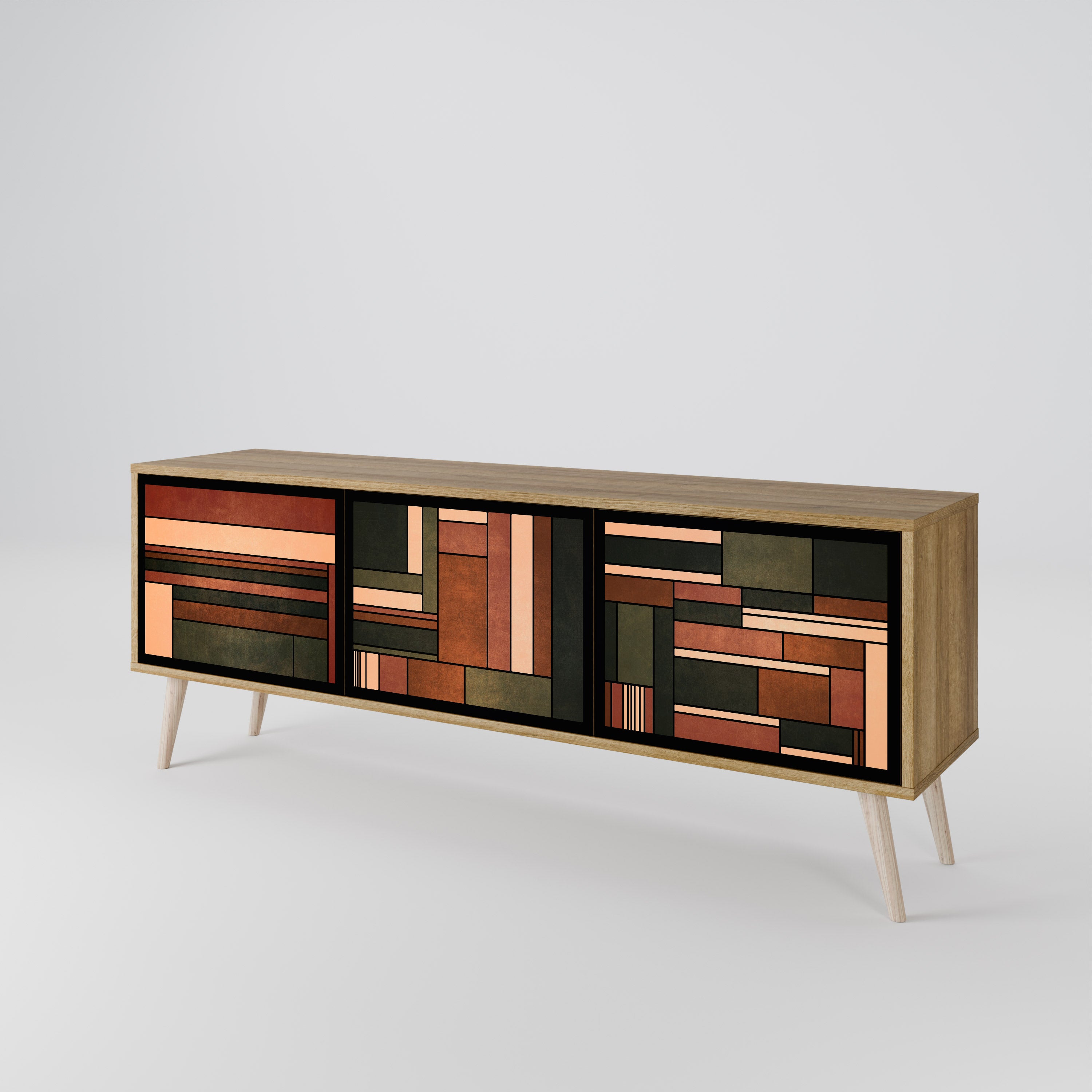 FIGURES OF NATURE 3-Door TV Cabinet