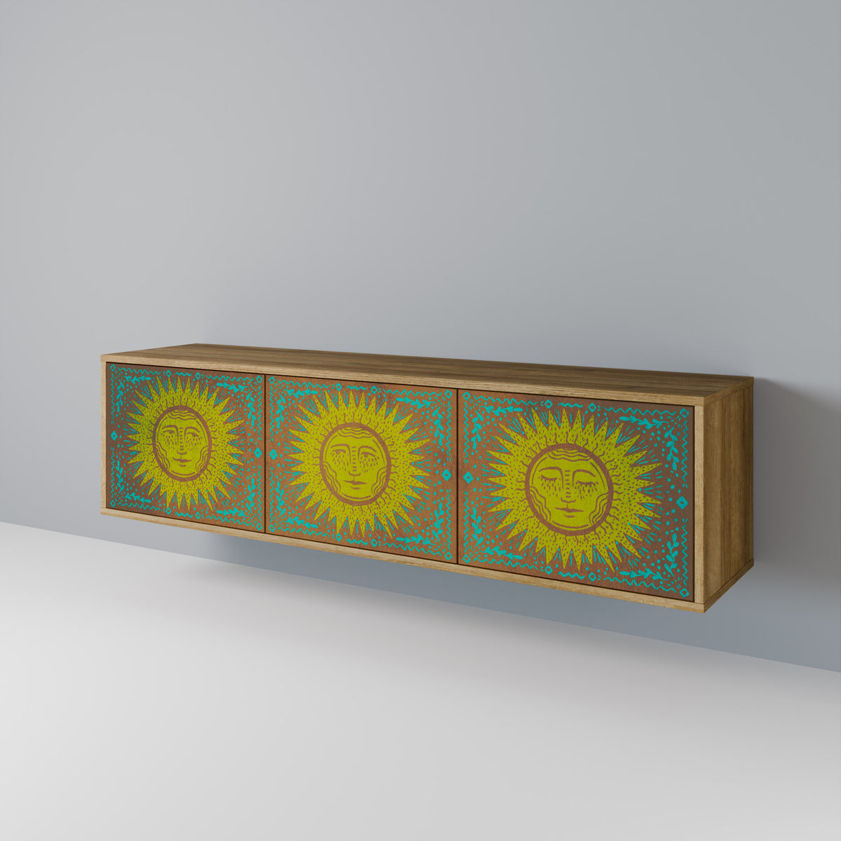 SUNSHINE EULOGY Mueble de TV de 3 Puertas