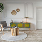 SUNSHINE EULOGY 3-Door TV Stand in Oak Effect