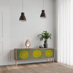 SUNSHINE EULOGY 3-Door TV Stand in Oak Effect