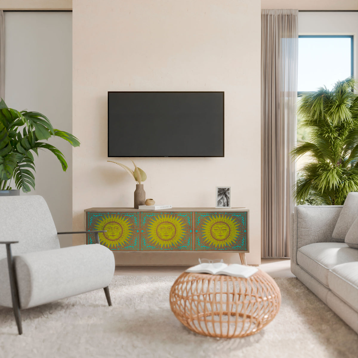 SUNSHINE EULOGY 3-Door TV Cabinet