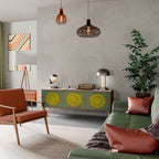 SUNSHINE EULOGY 3-Door TV Stand in Oak Effect