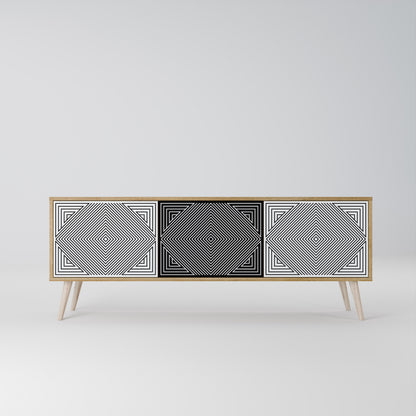 POLYGON ILLUSION Mueble de TV de 3 Puertas