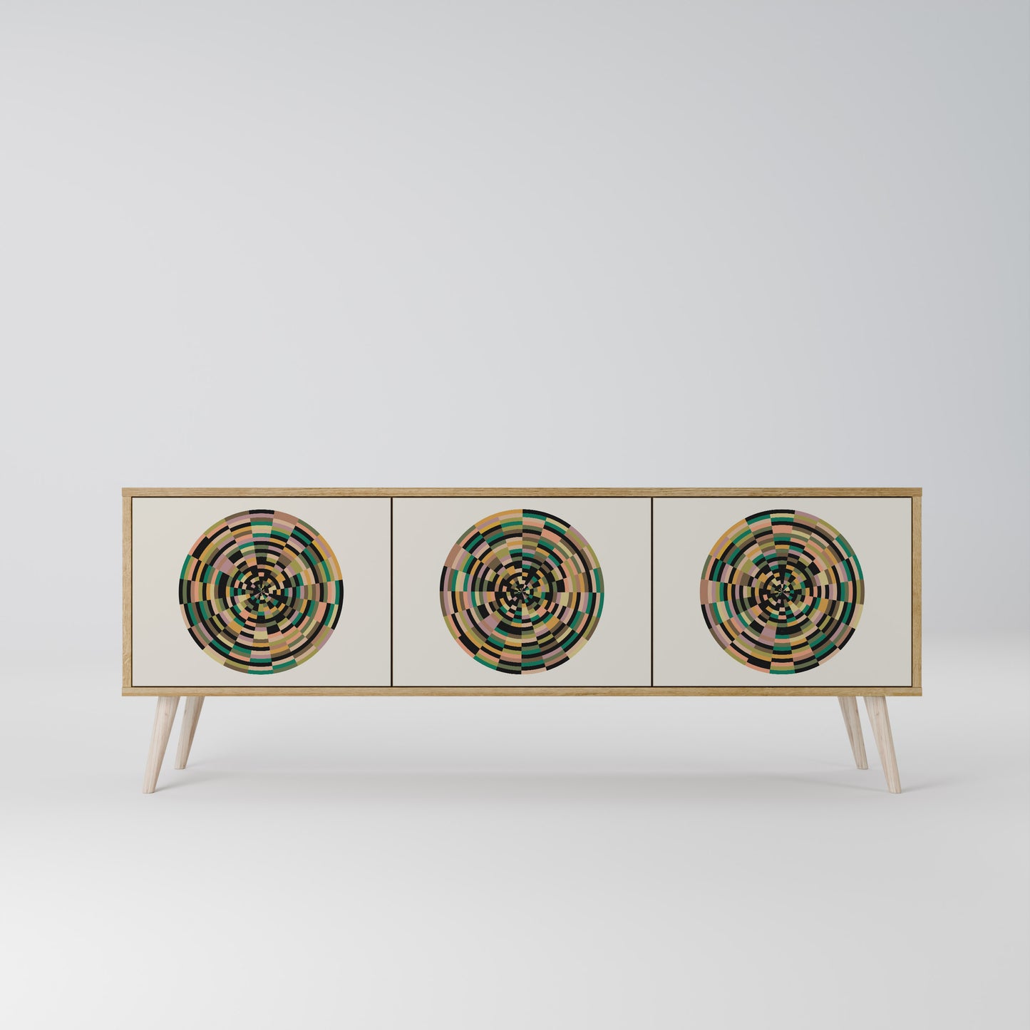 GREEN CIRCLES Mueble de TV de 3 Puertas