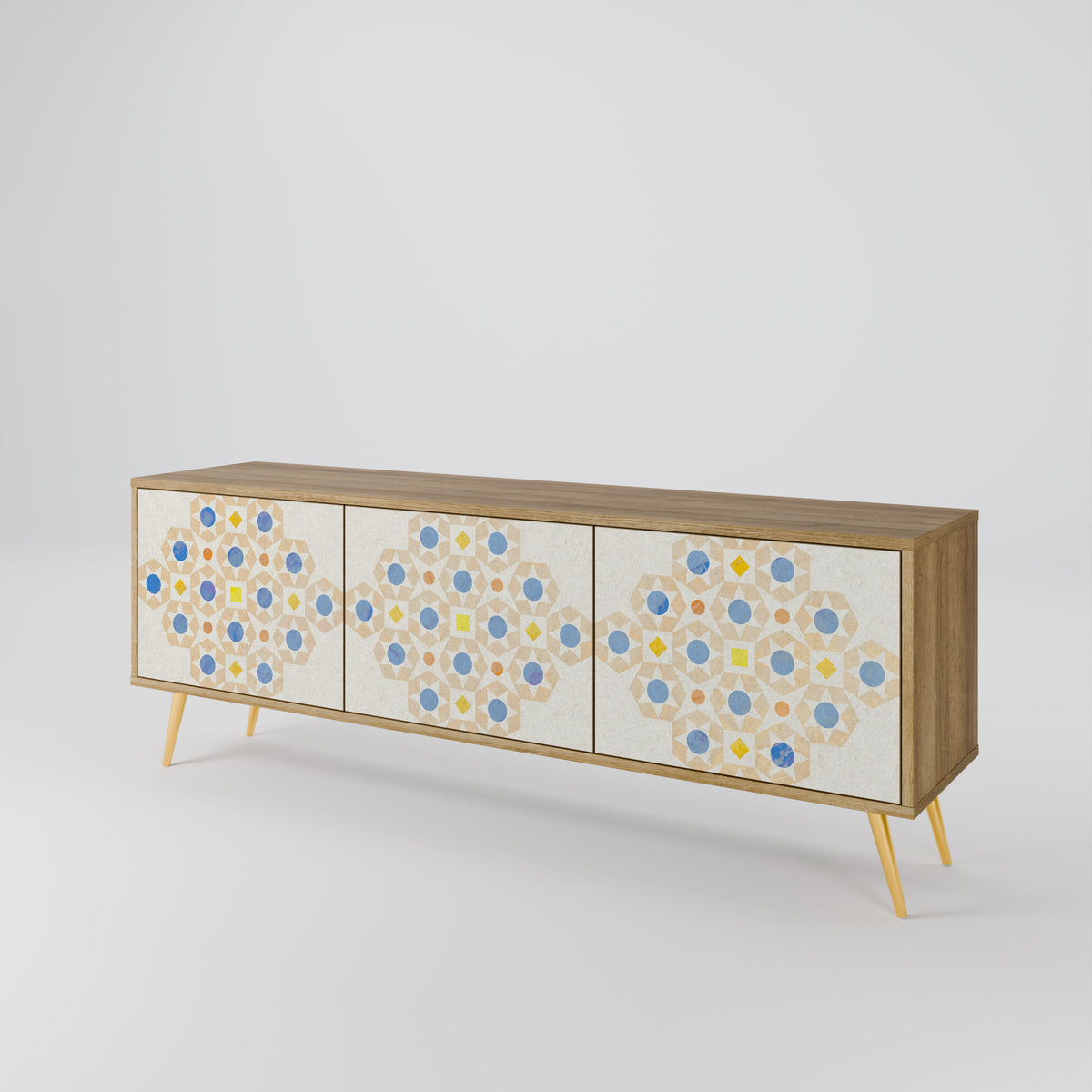 PATTERNED PRISM Mueble de TV de 3 Puertas