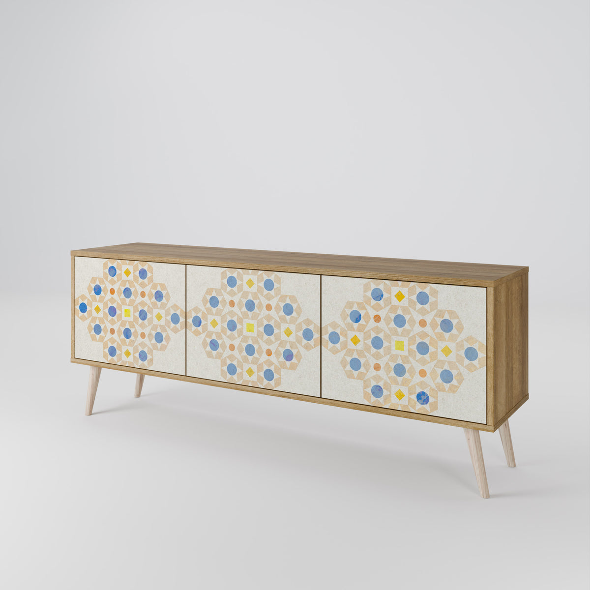 PATTERNED PRISM Mueble de TV de 3 Puertas