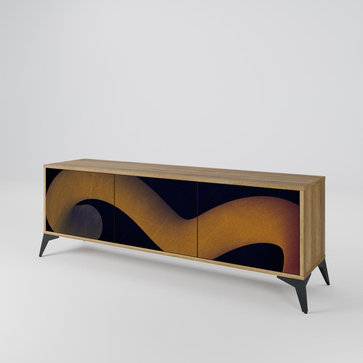 HOLLOW TIME Mueble de TV de 3 Puertas