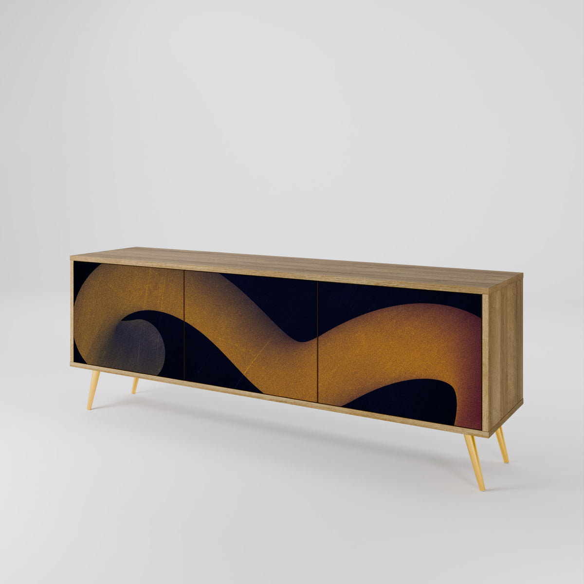 HOLLOW TIME Mueble de TV de 3 Puertas