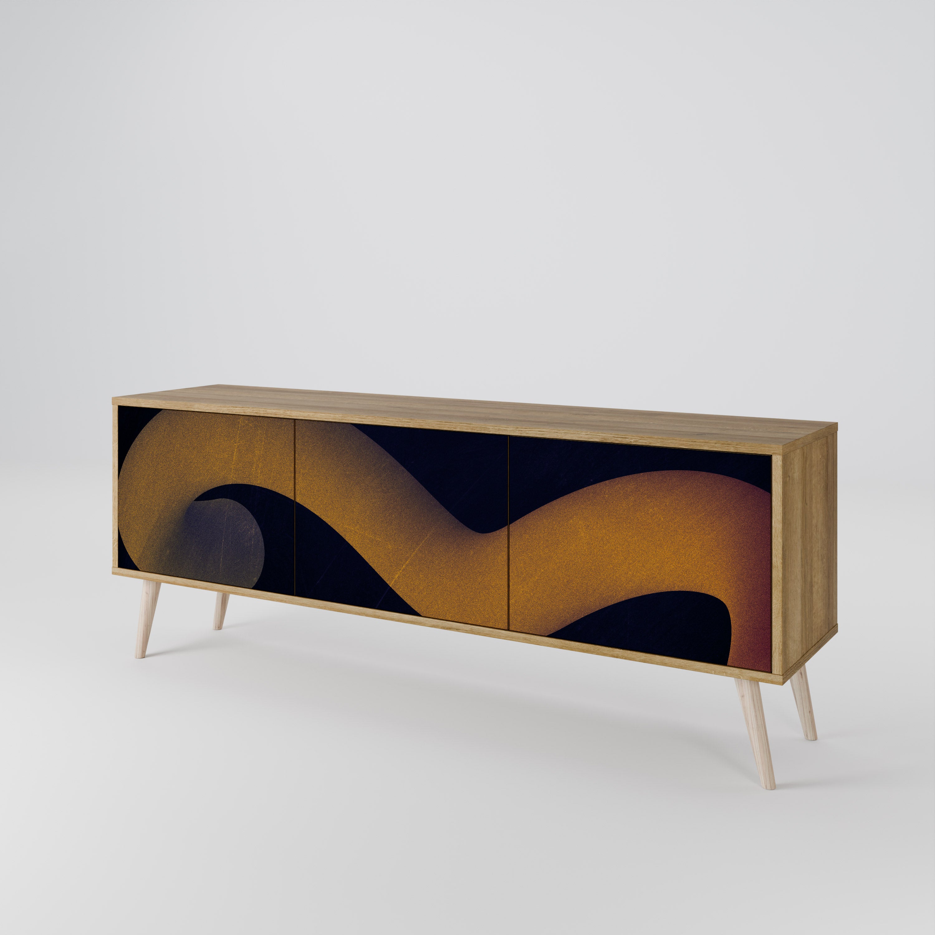 HOLLOW TIME 3-Door TV Cabinet