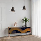 HOLLOW TIME 3-Door TV Stand in Oak Effect