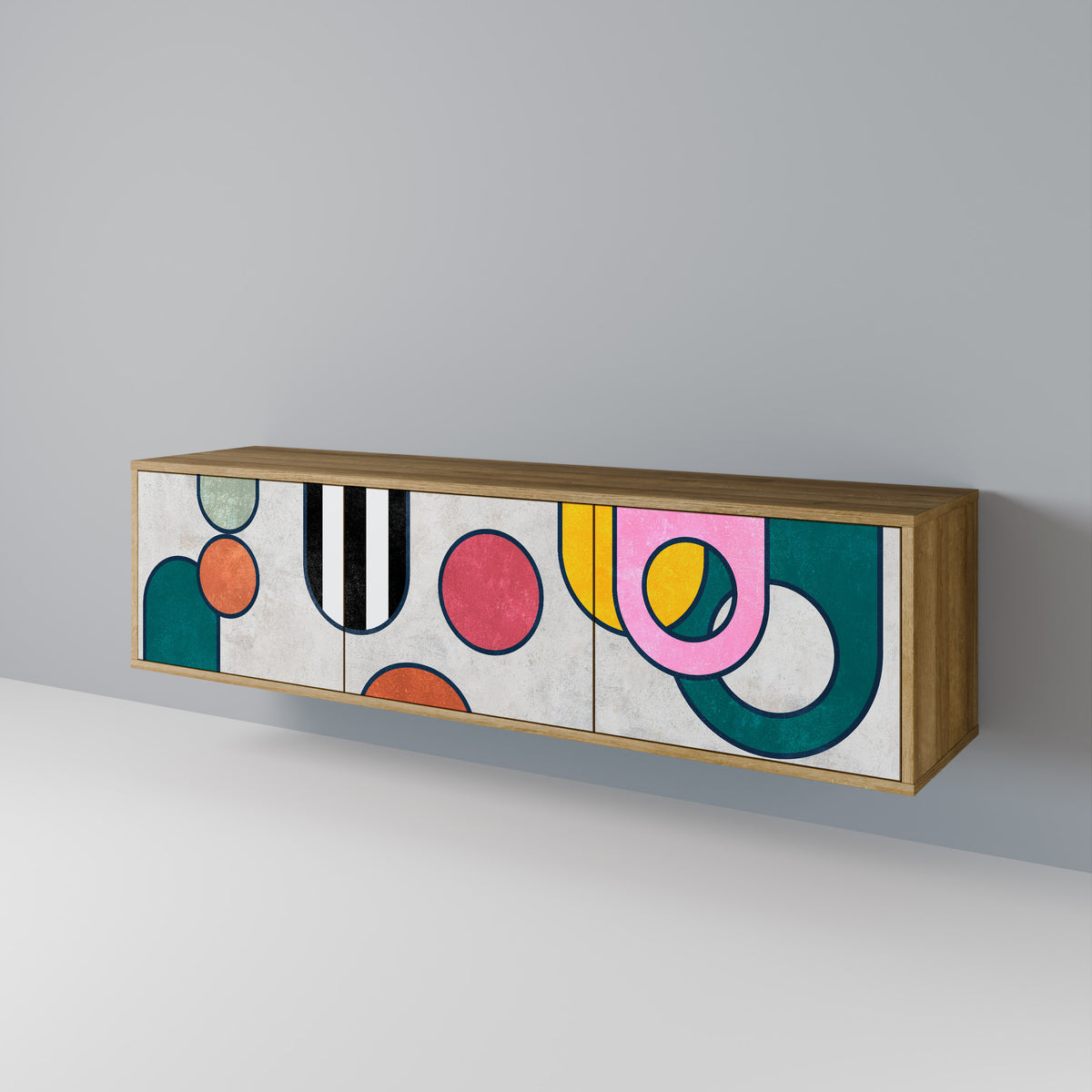 COOL STORY Mueble de TV de 3 Puertas